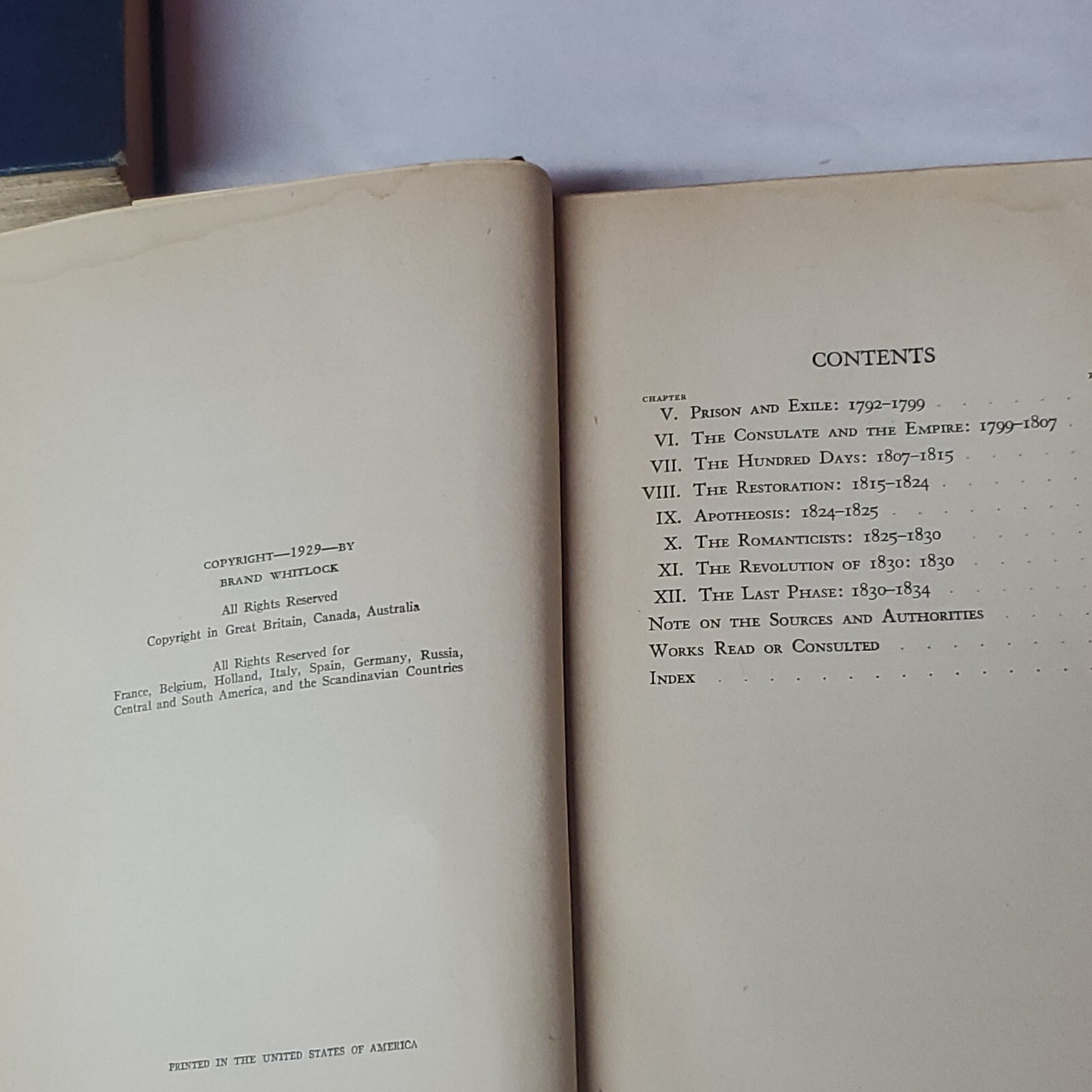 La Fayette by Brand Whitlock Vol 1 & 2 HC 1st Ed 1929 D. Appleton & Co. MCMXXIX