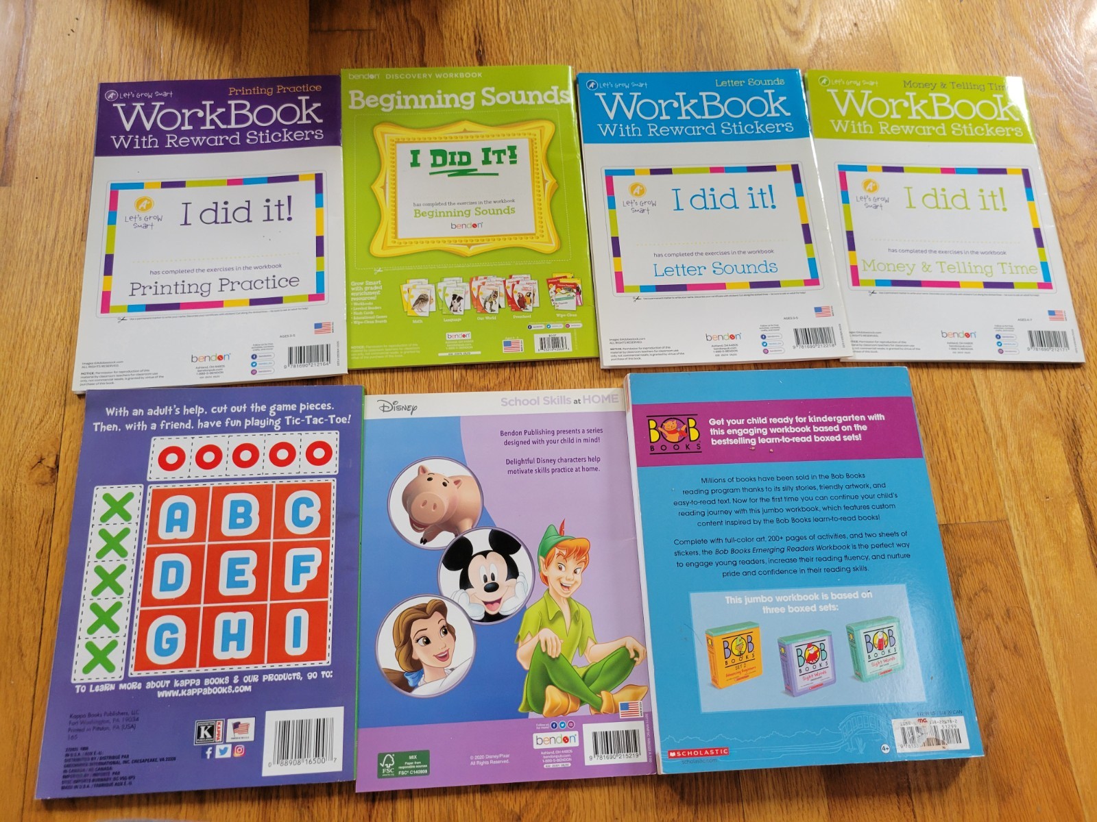 New 7 Learning Workbooks, Phonics, Sounds, Letters, Time&money, Early Reading.