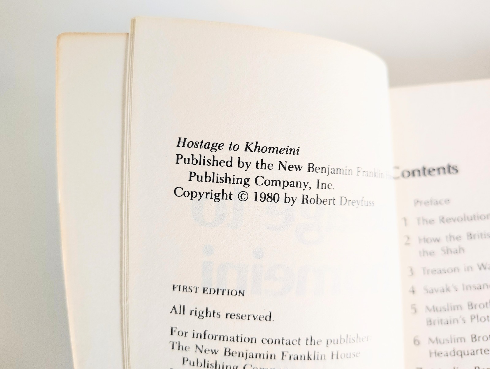 Hostage to Khomeini Robert Dreyfuss 1980 1st Edition Paperback Iran Politics