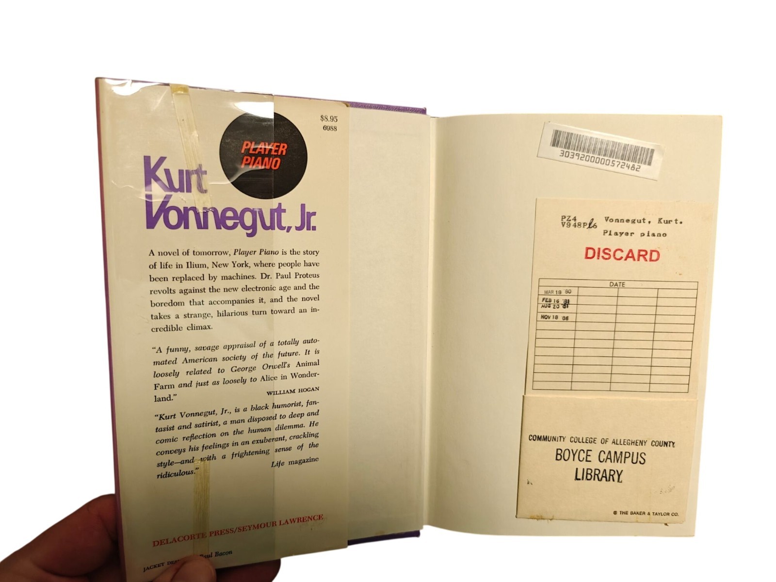 Kurt Vonnegut Lot Of 6 Hardcover Books Ex-Library Classic Literary SciFi