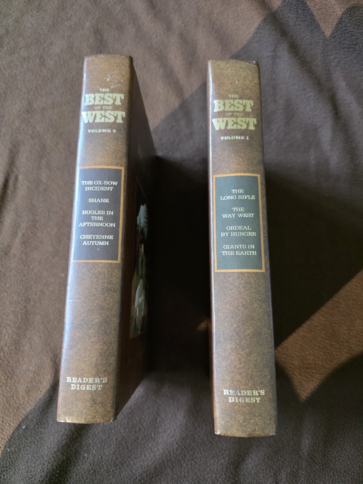 Best of The West Vol 1 & 2 Readers Digest Treasury of Western Adventure 1976 HC