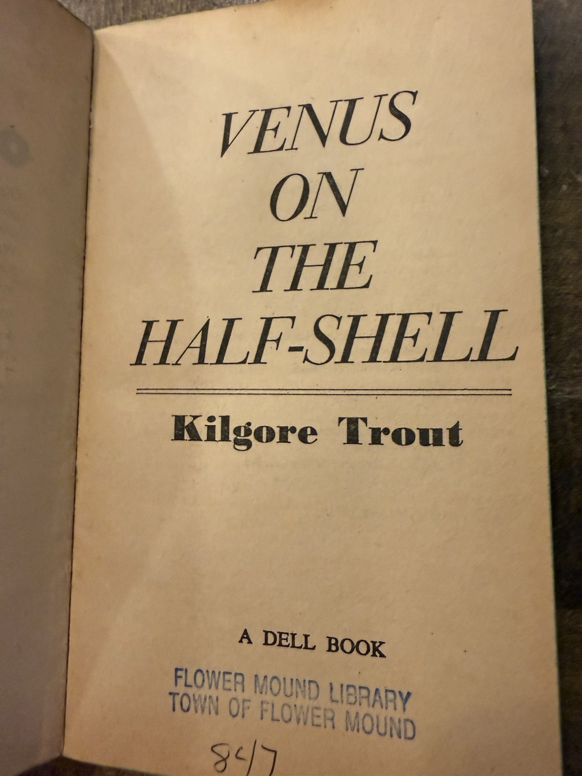 Kilgore Trout – Venus on the Half-Shell – Dell 2nd Printing Vintage 1975