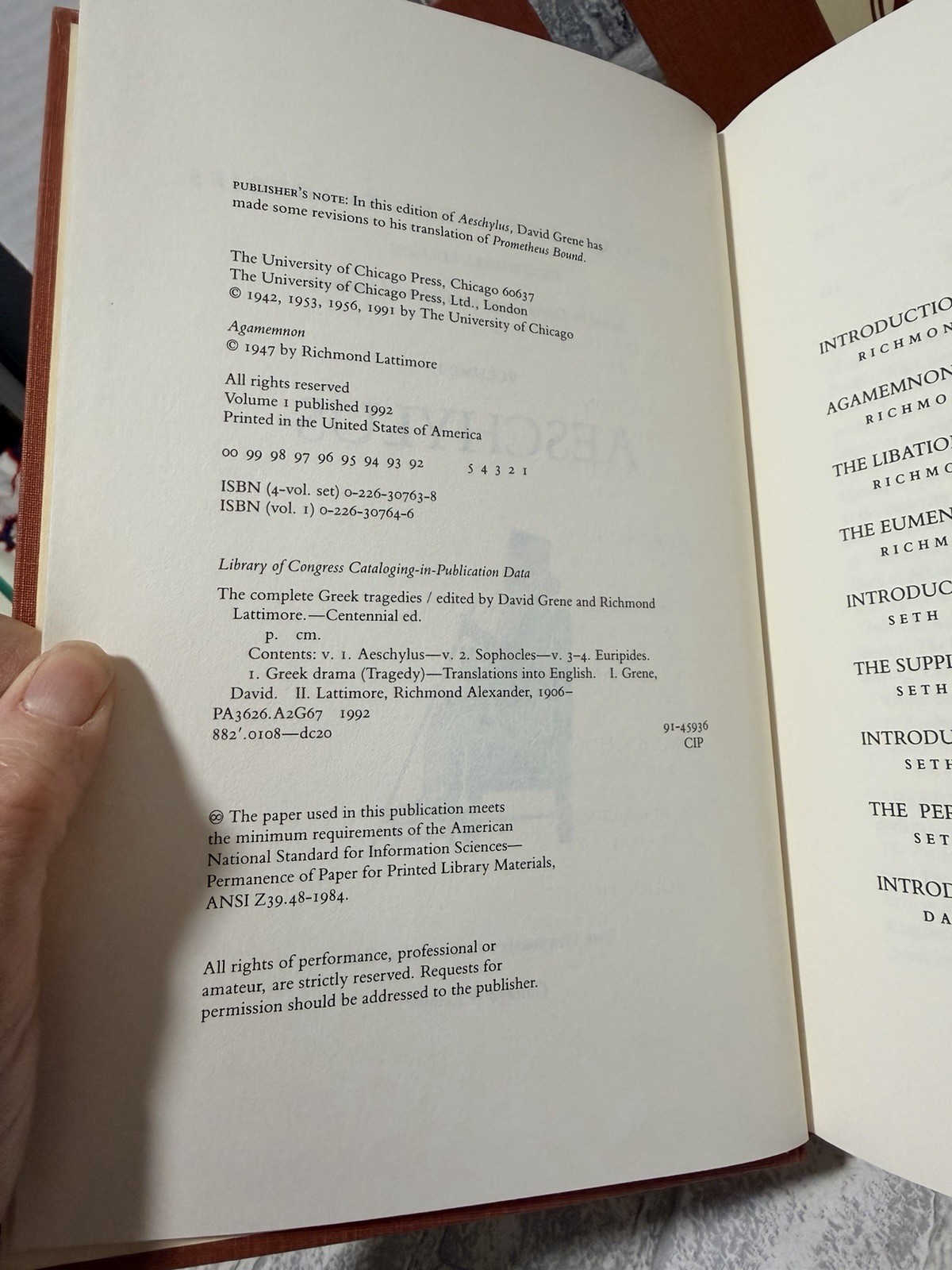Complete Greek Tragedies Vols. 1-4 : A Centennial Edition by Richmond Lattimore