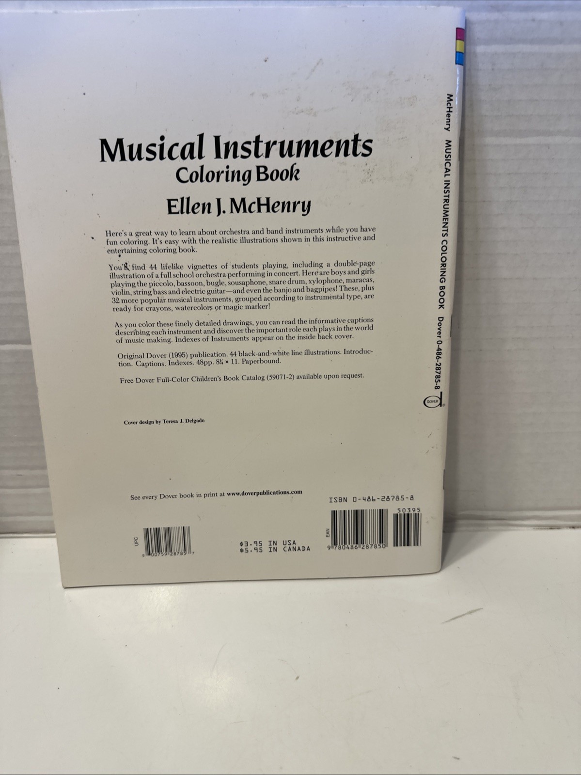 Dover Coloring Book Musical Instruments Ellen J. McHenry Paperback