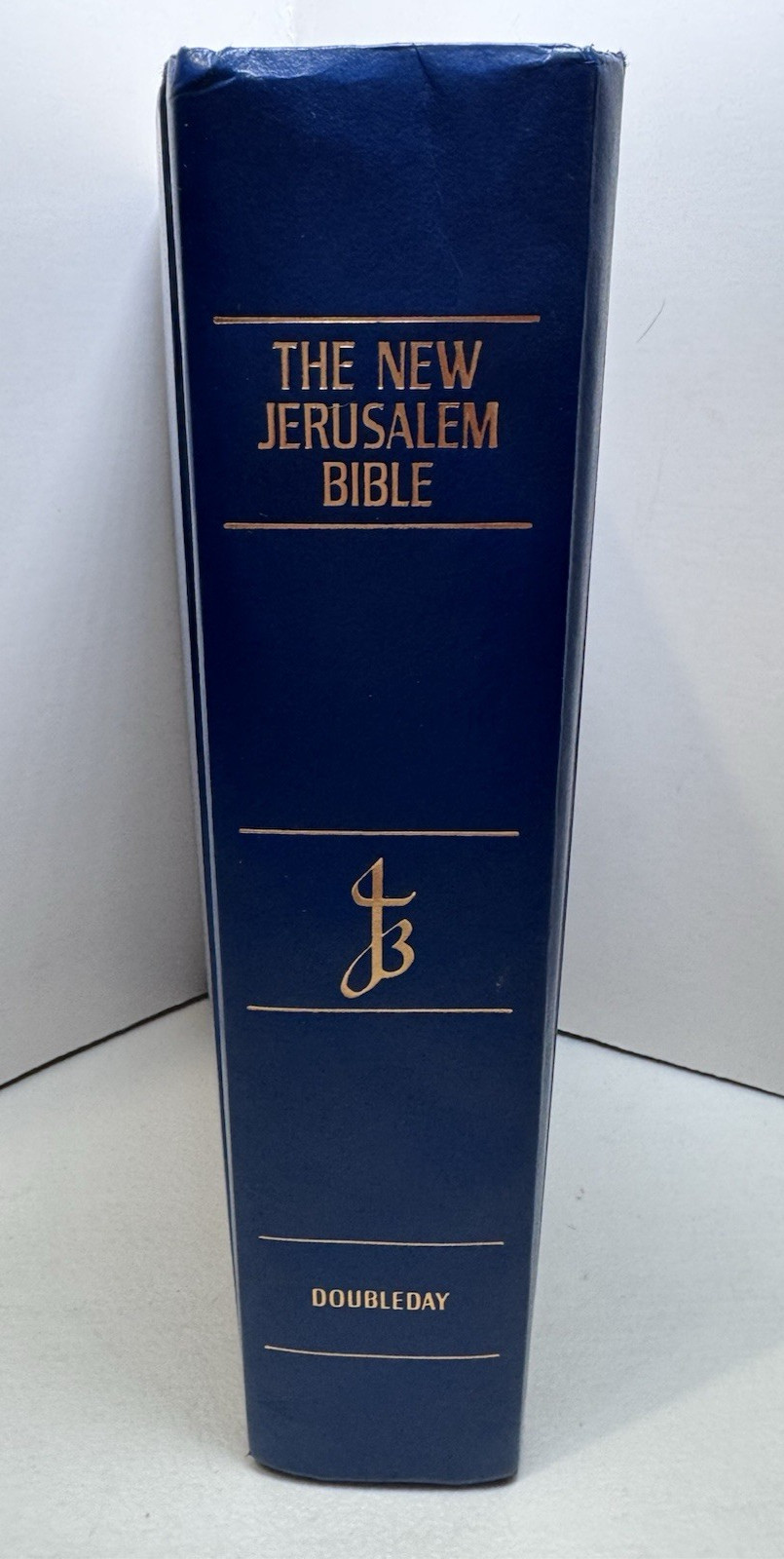 The New Jerusalem Bible Vintage Blue Hardcover Bible 1990 GUC FREE/SHIP!