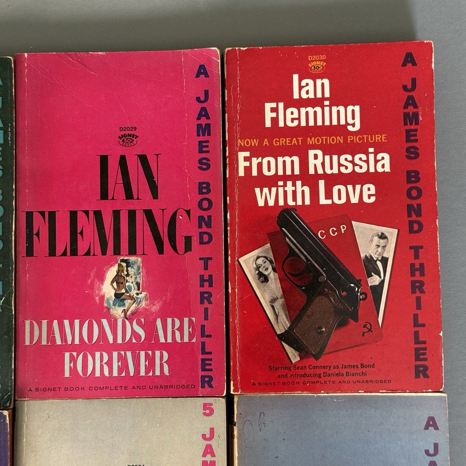 Vintage Ian Fleming James Bond Paperbacks 1960s – Lot of 12 Some 1st Ed. Nice!