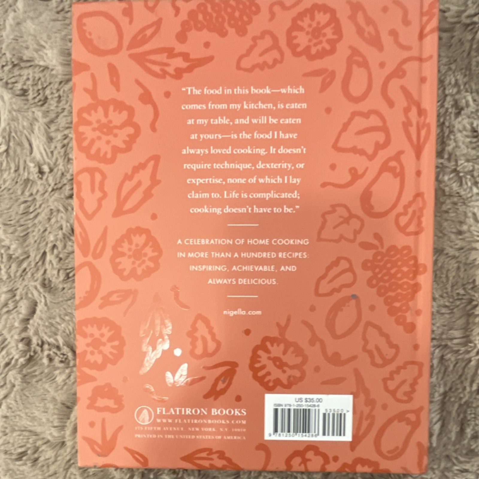 Flatiron Books At My Table by Nigella Lawson, Hardcover, Cooking, Adult #801