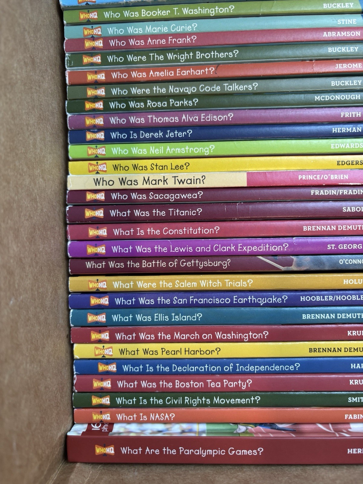WHO HQ HUGE LOT – 52 books – Who Was? What Was? Where Is? Homeschool History