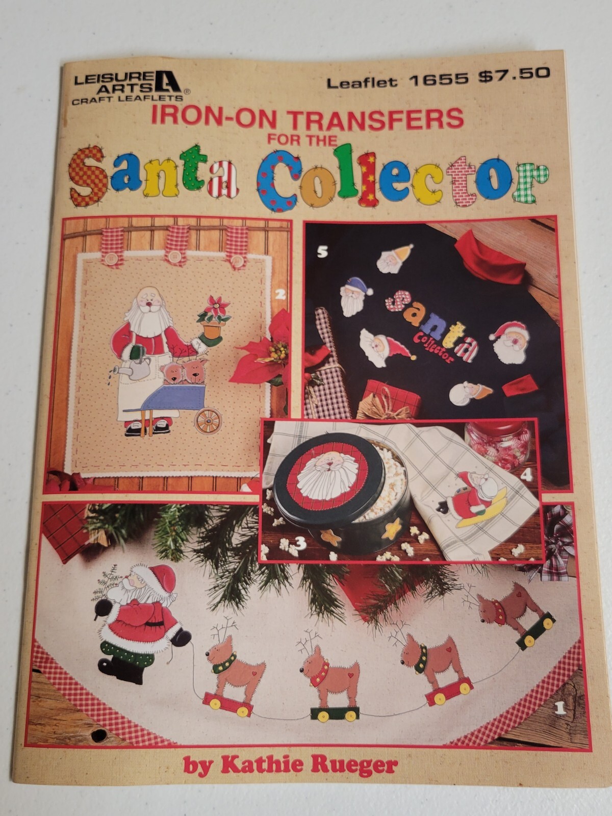 Leisure Arts Iron-On Transfers Leaflets – Santa, Hobby and Baby, 1996