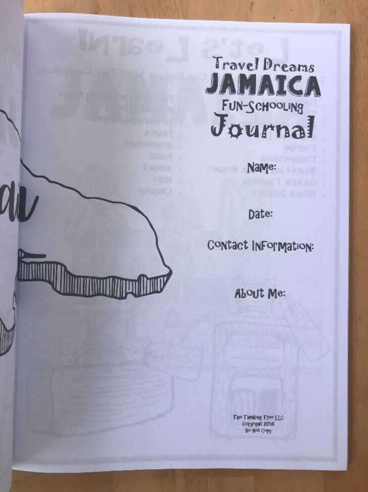 TRAVEL DREAMS JAMAICA ~ BROWN + ~ 2024 ~ SOCIAL STUDIES ~ FUN-SCHOOLING JOURNAL
