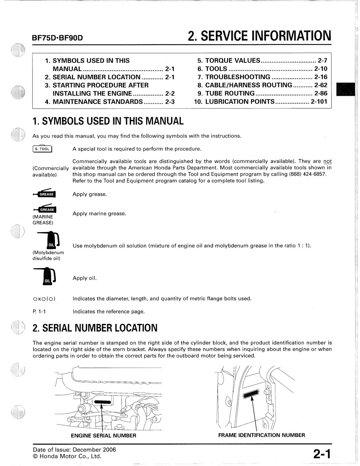 HONDA BF75D BF90D 2006-2011 Shop Manual 61ZY900E2 – FIXED – JACKET – XL FOLDOUTS