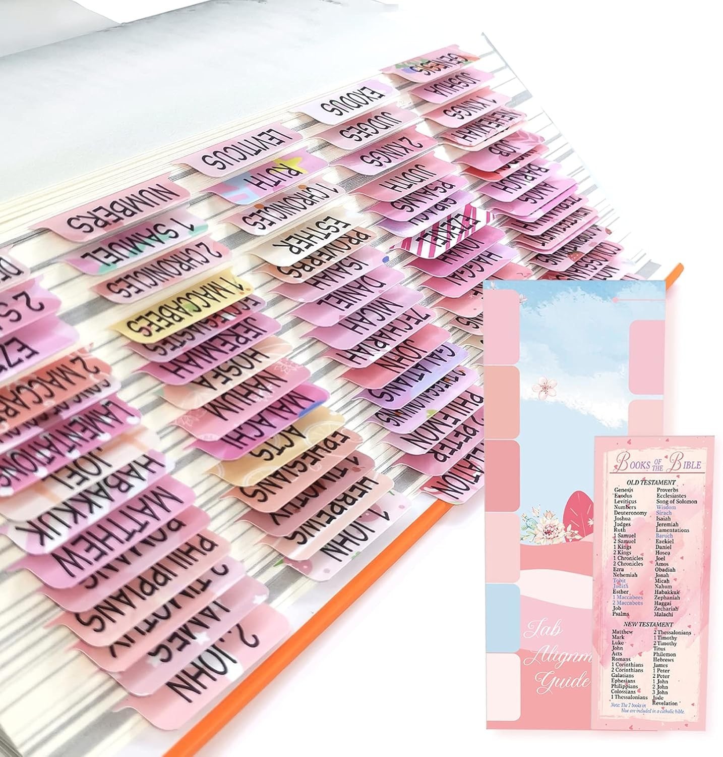 Bible Tabs for Women, Bible Index Tabs Old and New Testament for Study Bible, To