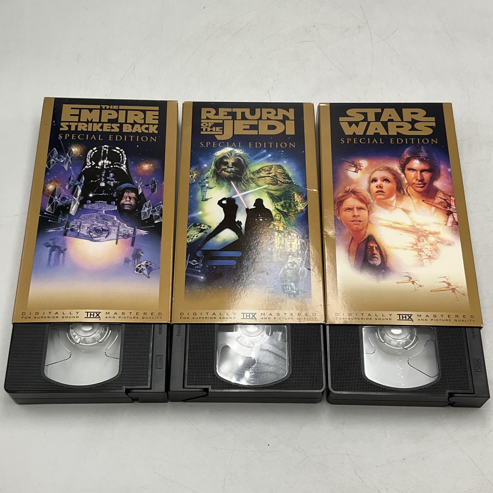 STAR WARS TRILOGY SPECIAL EDITION George Lucas Fox Gold Box Set Vintage VHS