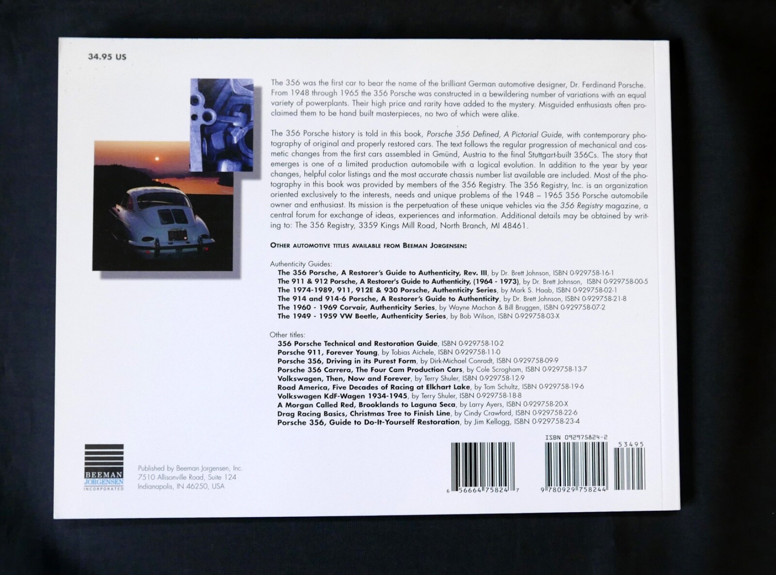 Porsche 356 A Pictorial Guide by Dr. Brett Johnson