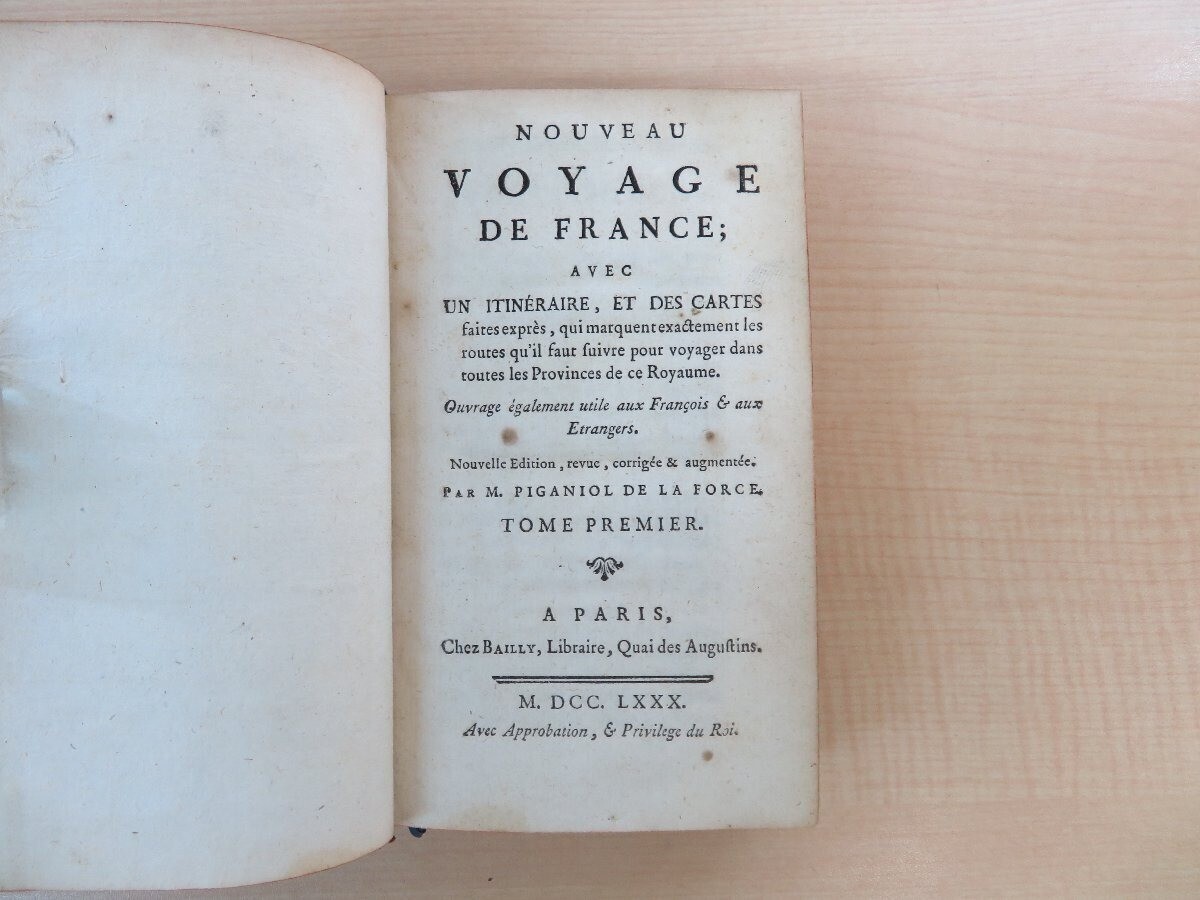 Jean-Aimar Piganiol de La Force “Nouveau voyage de France” 4.1in x 6.6in French