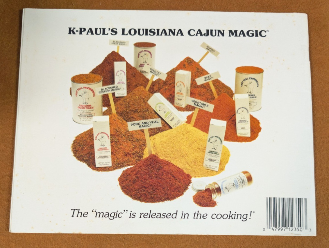 K Paul’s Louisiana Cajun Magic Cookbook SIGNED 40 Pages~ Nice