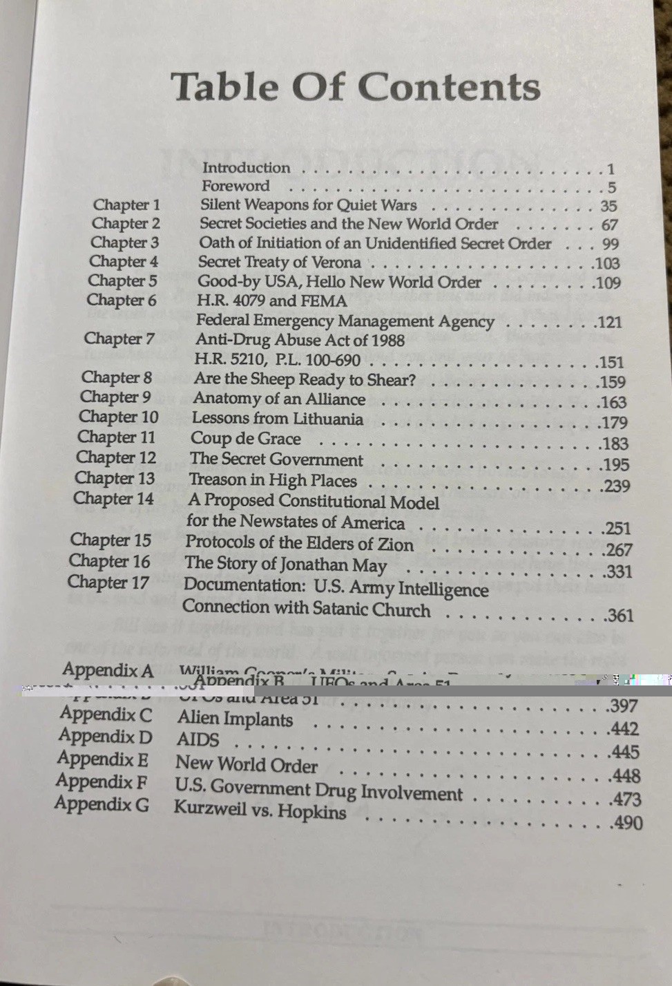 „BEHOLD A PALE HORSE“ William Cooper PB – 1991 – 500 pages Conspiracy Theory
