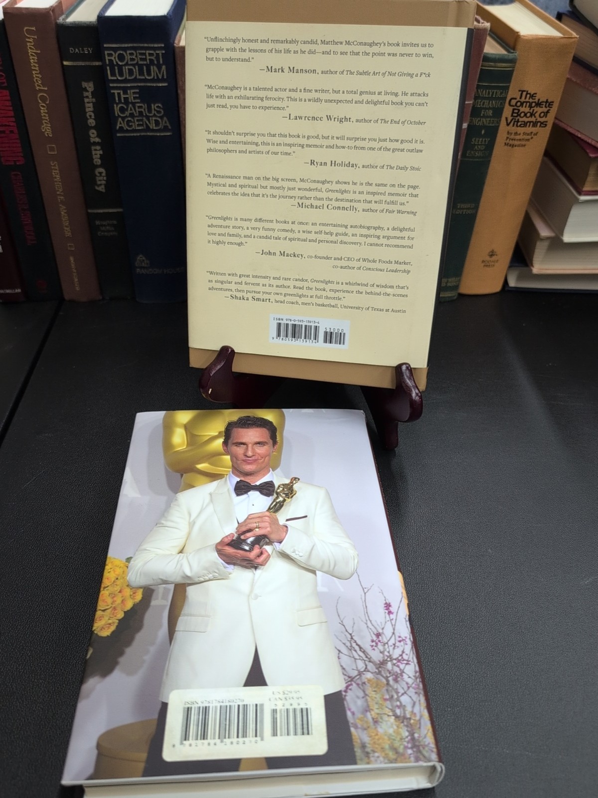 Matthew McConaughey 2 Book Lot Greenlights, Neil Daniels Bio HC 2014, 2020