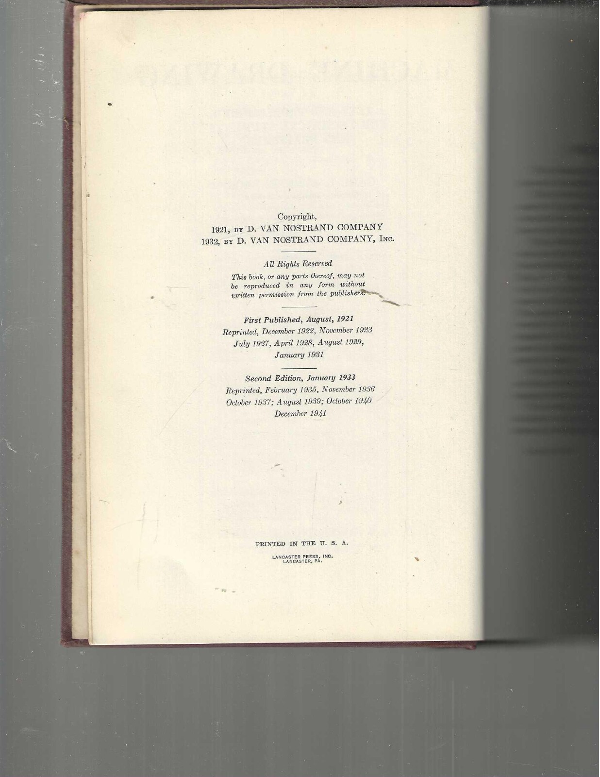 MACHINE DRAWING – CARL L. SVENSEN, M.E. (1941) #10913