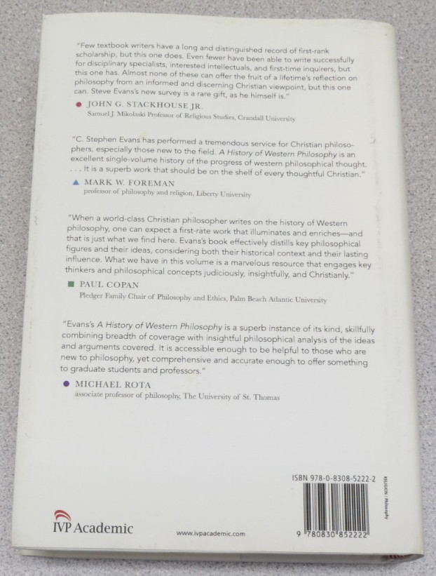History of Western Philosophy : From the Pre-Socratics to Postmodernism by Evans