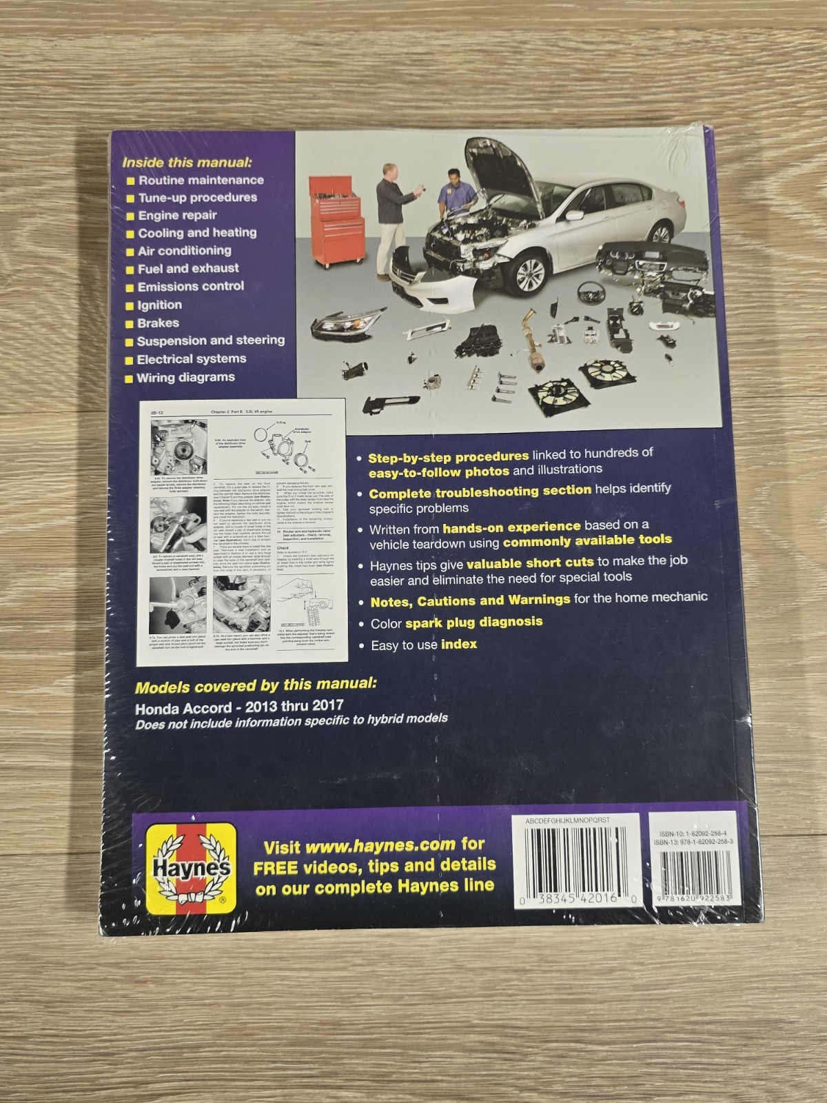 New Honda Accord 2013 Thru 2017 Haynes Repair Manual by Haynes Publishing Sealed