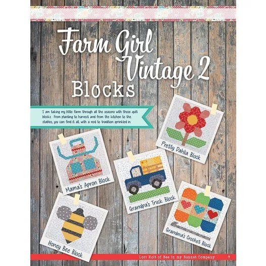 Farm Girl Vintage 2 Quilt Pattern Book by Lori Holt for It’s Sew Emma
