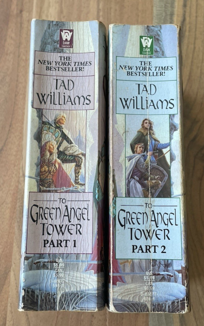 To Green Angel Tower Part 1 & 2 Tad Williams 1st Printing MM PB 1994 DAW Fantasy