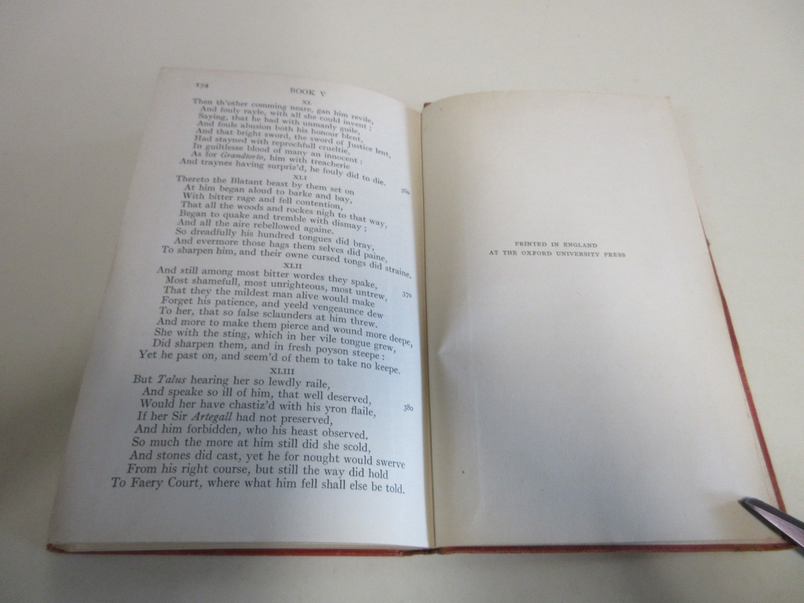 The Faerie Queene – Book 5 – by Spenser – Poetry – 154 Pages – Antique – 1915