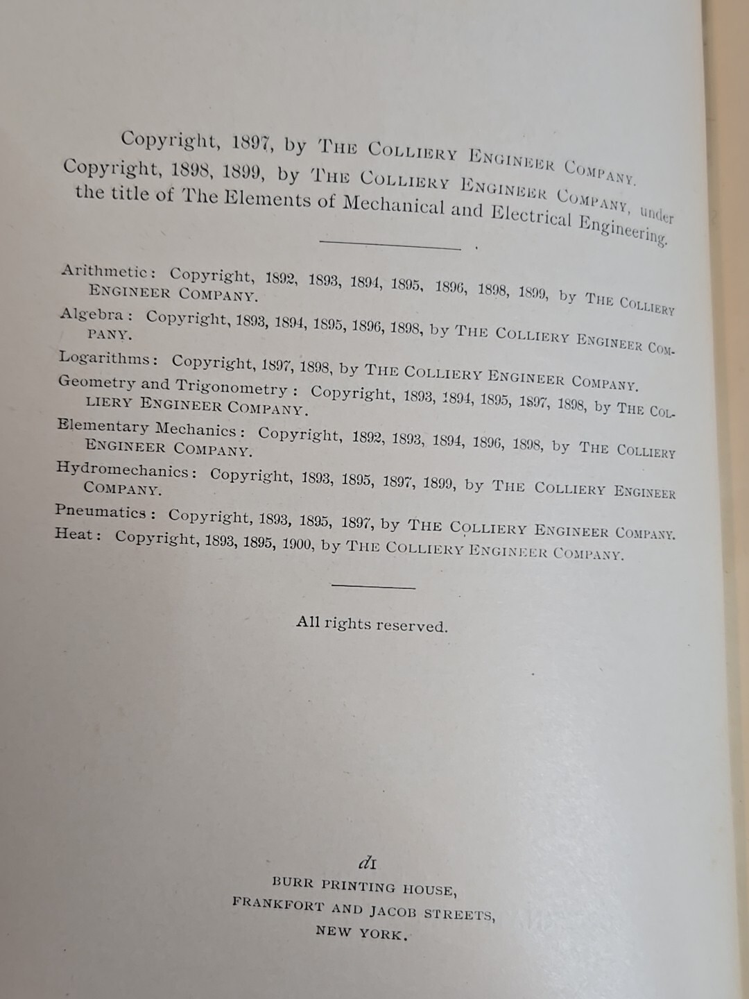 A Textbook On Mechanical And Electrical Engineering 1900 Hardcover