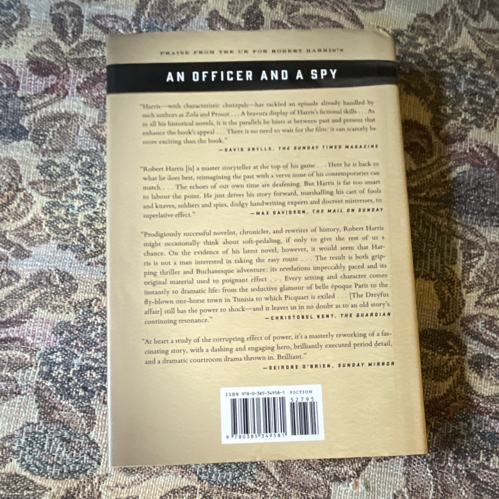 Robert Harris An Officer and a Spy Signed Hardcover Alfred A. Knopf 2014 DJ