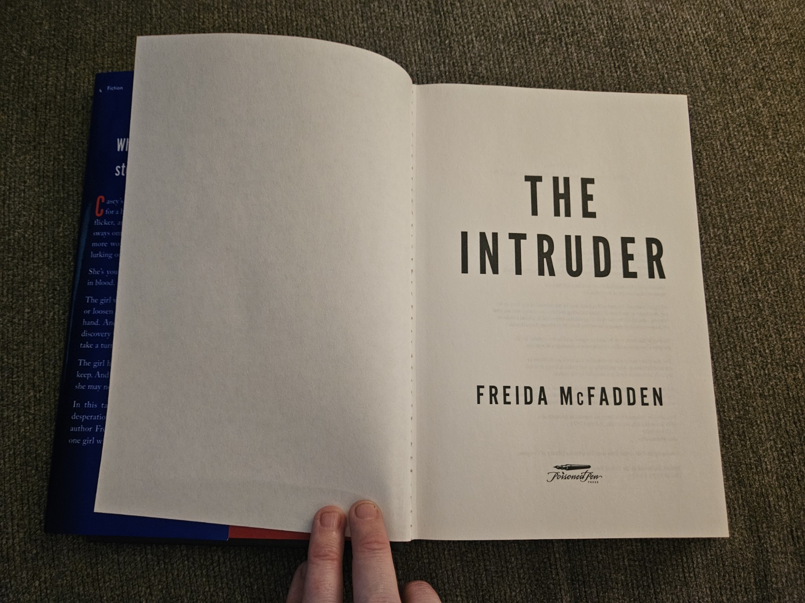 The Intruder Hardcover Freida McFadden Book Novel True Crime Fiction RARE📖🔪🩸