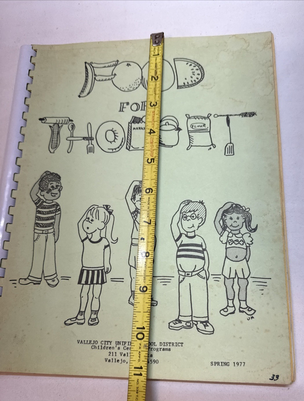 Vintage 1977 Food For Thought Recipes Cook Book Cooking Vallejo City School