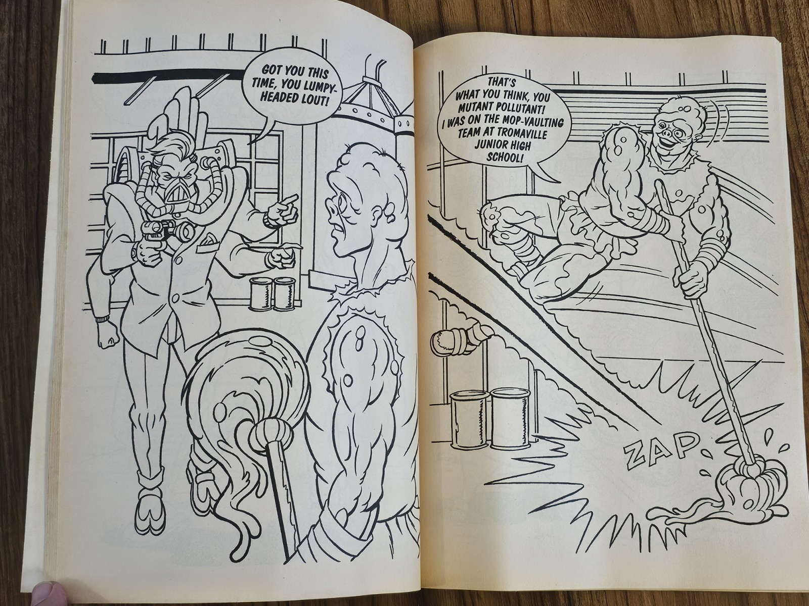 Vtg 1991 Toxic Crusaders Big Coloring Book Golden NOS Unused 90s