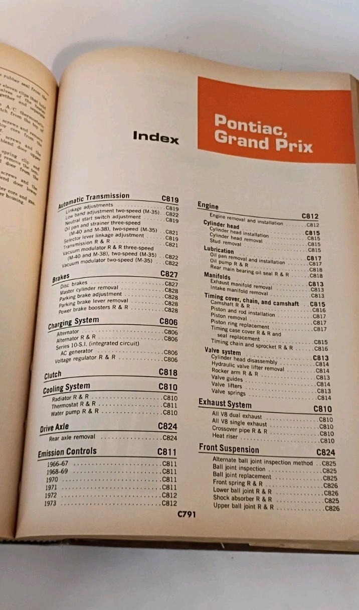 Chilton’s Auto Repair Manual Book; American Cars from 1966 to 1973