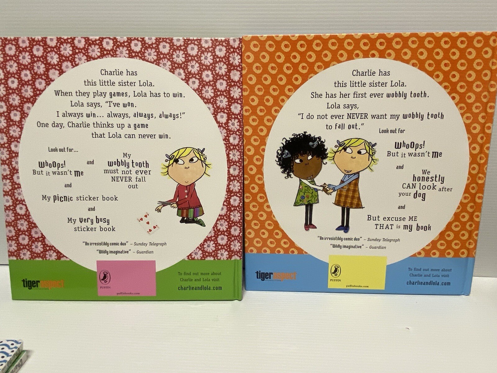 5 Charlie and Lola HB Books Box Set My Wobbly Tooth Whoops! But it Wasn’t Me
