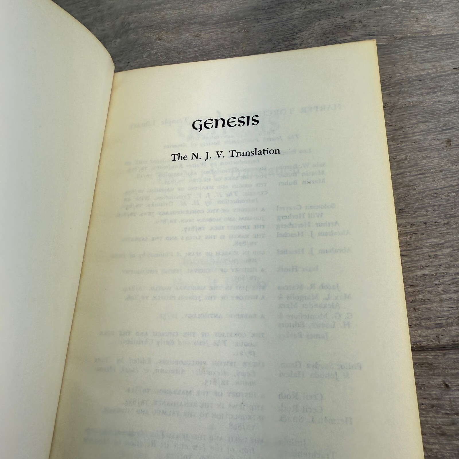 Genesis Tanakh NJPS Translation Jewish Bible Study Hardcover