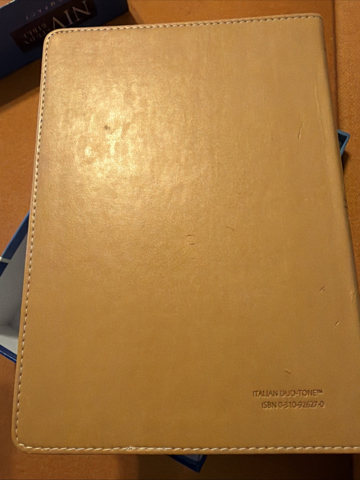 NIV Study Bible Compact by Zondervan Staff Italian Duo Tone Camel/Burgundy