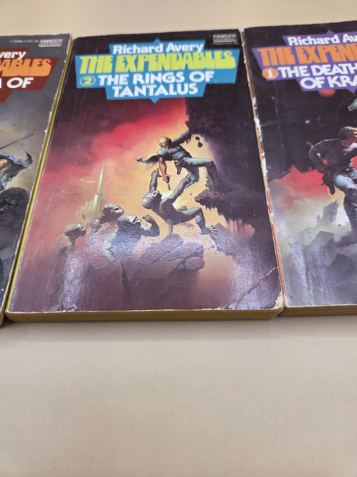Vintage The Expendables Series Lot of 3 Books by Richard Avery 1975!