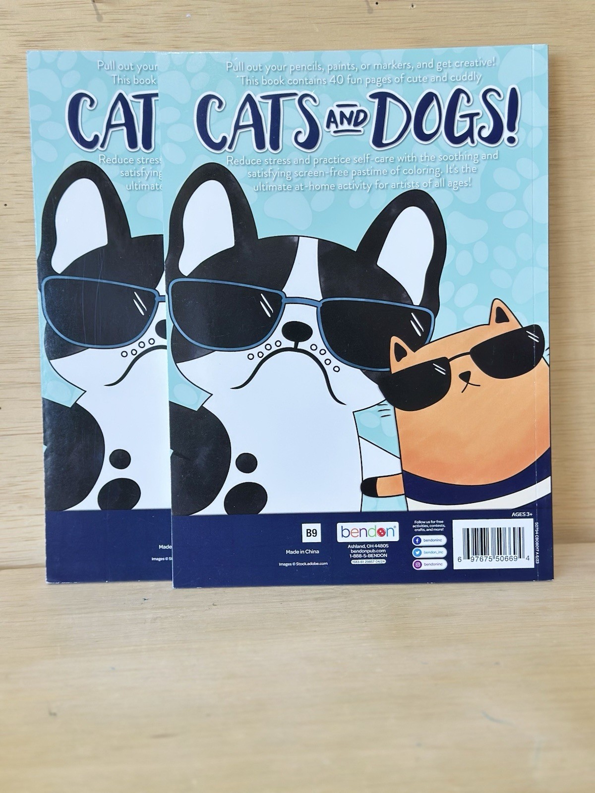 2-Bendon Cats And Dogs Advanced Coloring Book Tear & Share 40 Pages Ea