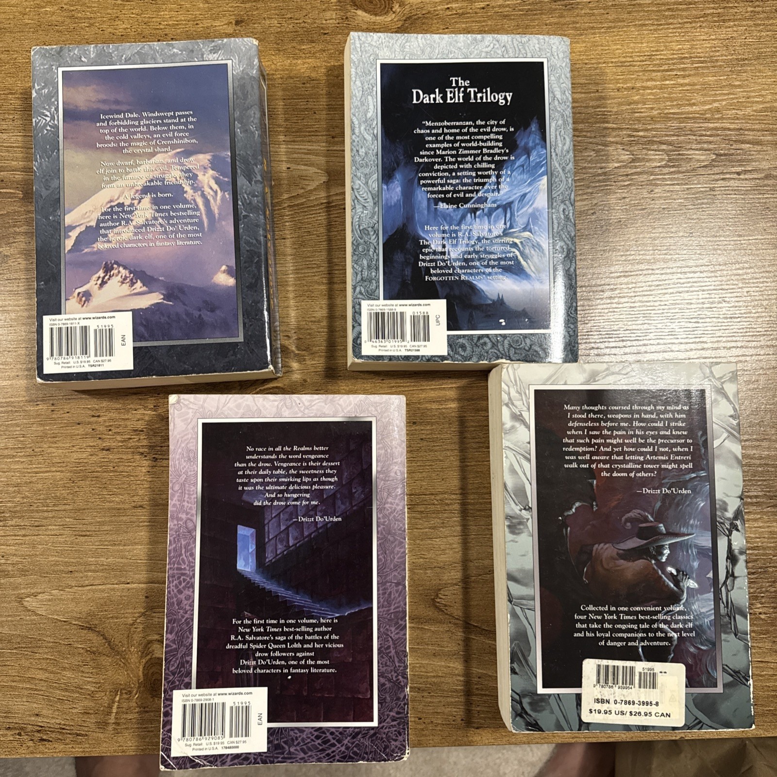 4 R.A. Salvatore Collectors Edition PB Books Dark Elf Icewind Dale Legacy Paths