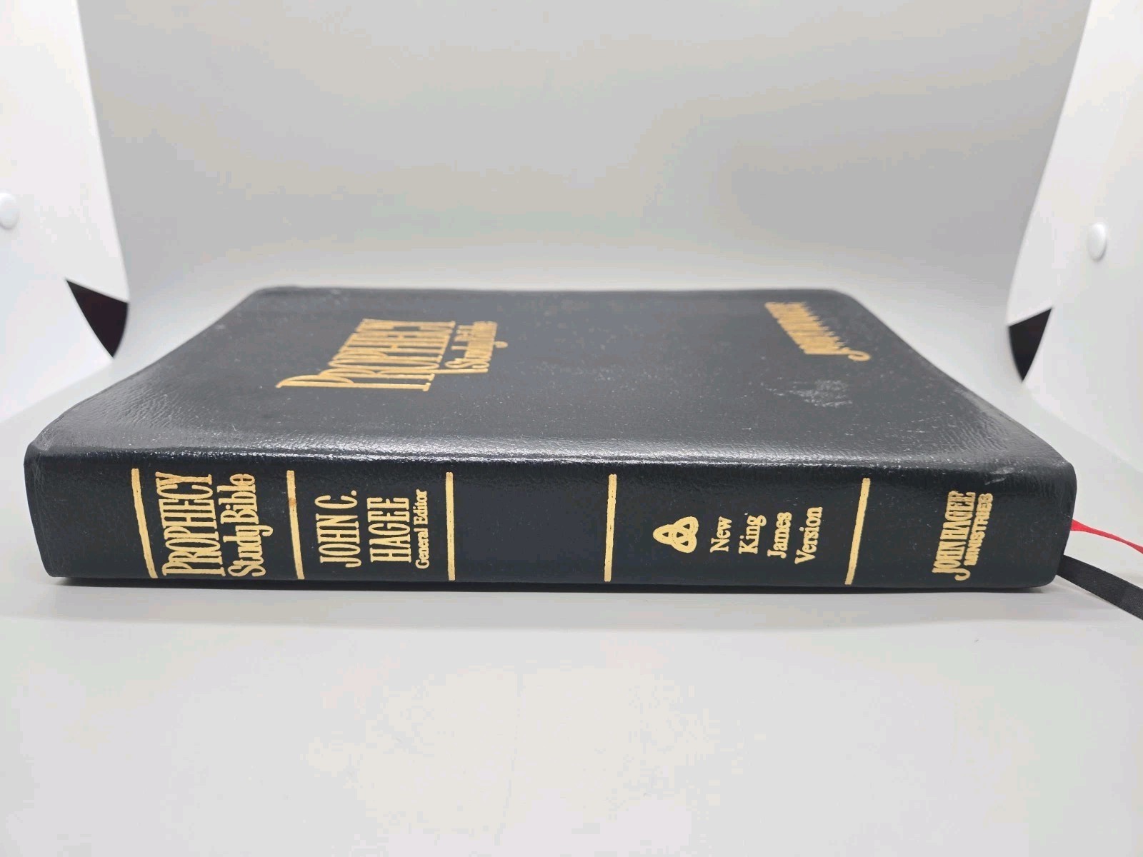 1997 Prophecy Study Bible John Hagee Ministries NKJV Black Bonded Leather