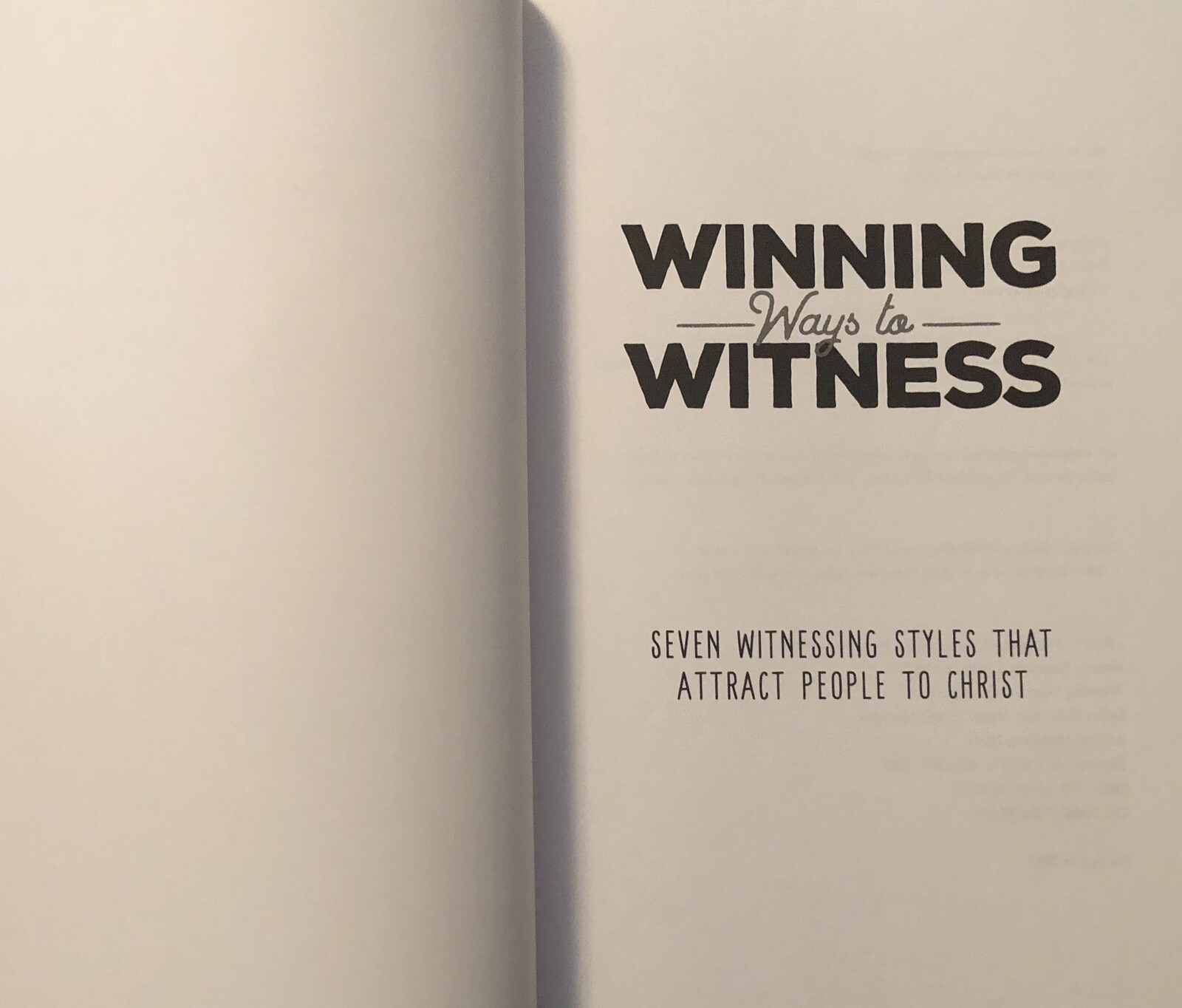 Winning Ways to Witness by David L. hartman 2018 Self-Published PB