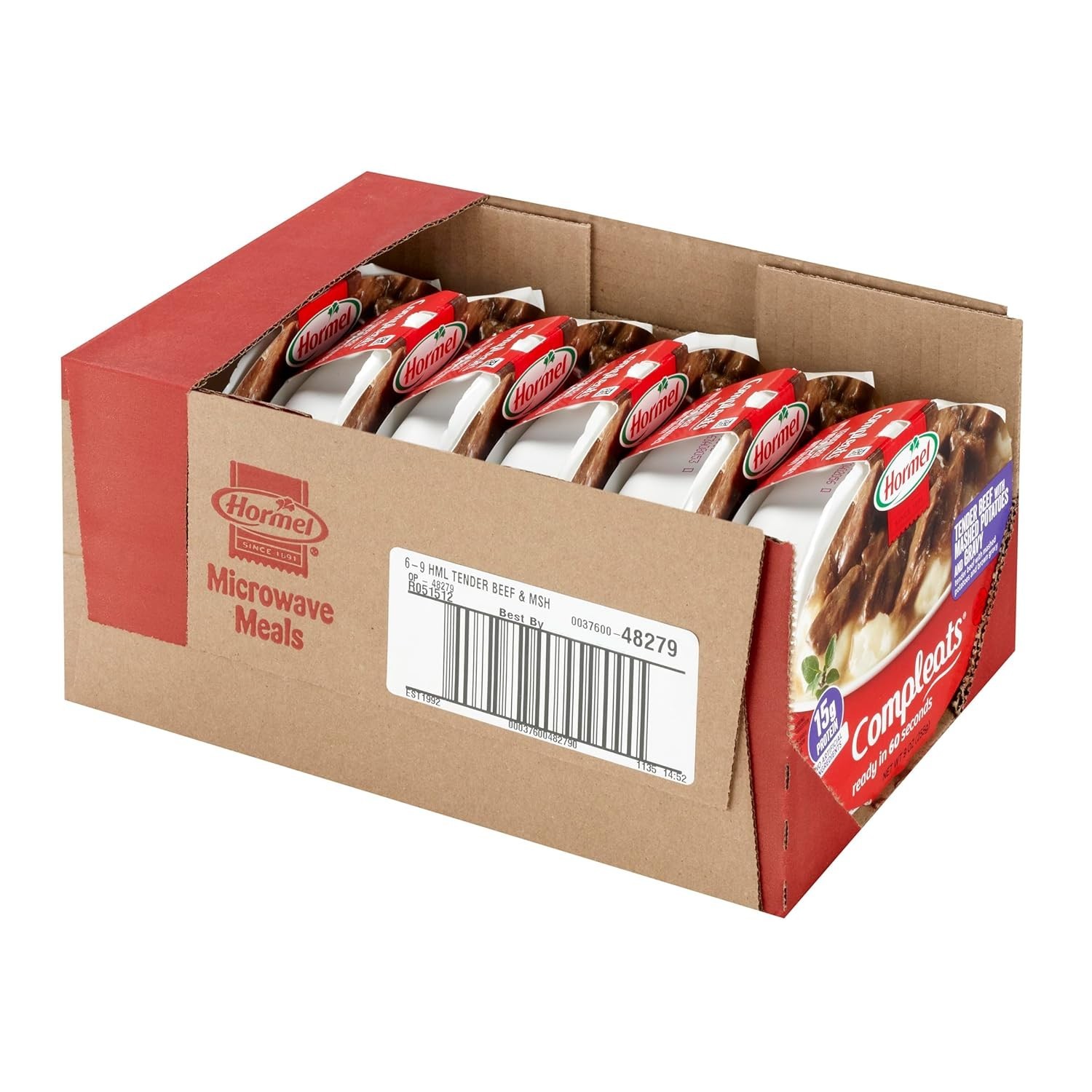 Tender Beef with Creamy Mashed Potatoes & Gravy – 9 oz Microwave Tray 6 Pack