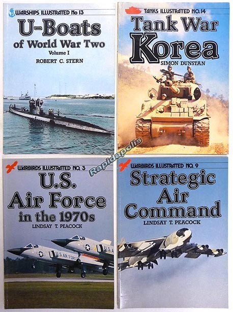 WARBIRDS + WARSHIPS + TANKS Illustrated ~ FOUR Military History Books, 264 pages