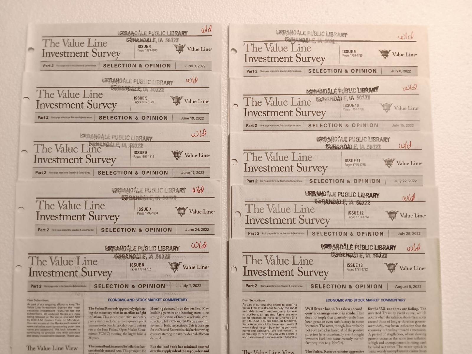 The Value Line Investment Survey Selection And Opinion June 3, 2022 Aug 5, 2022