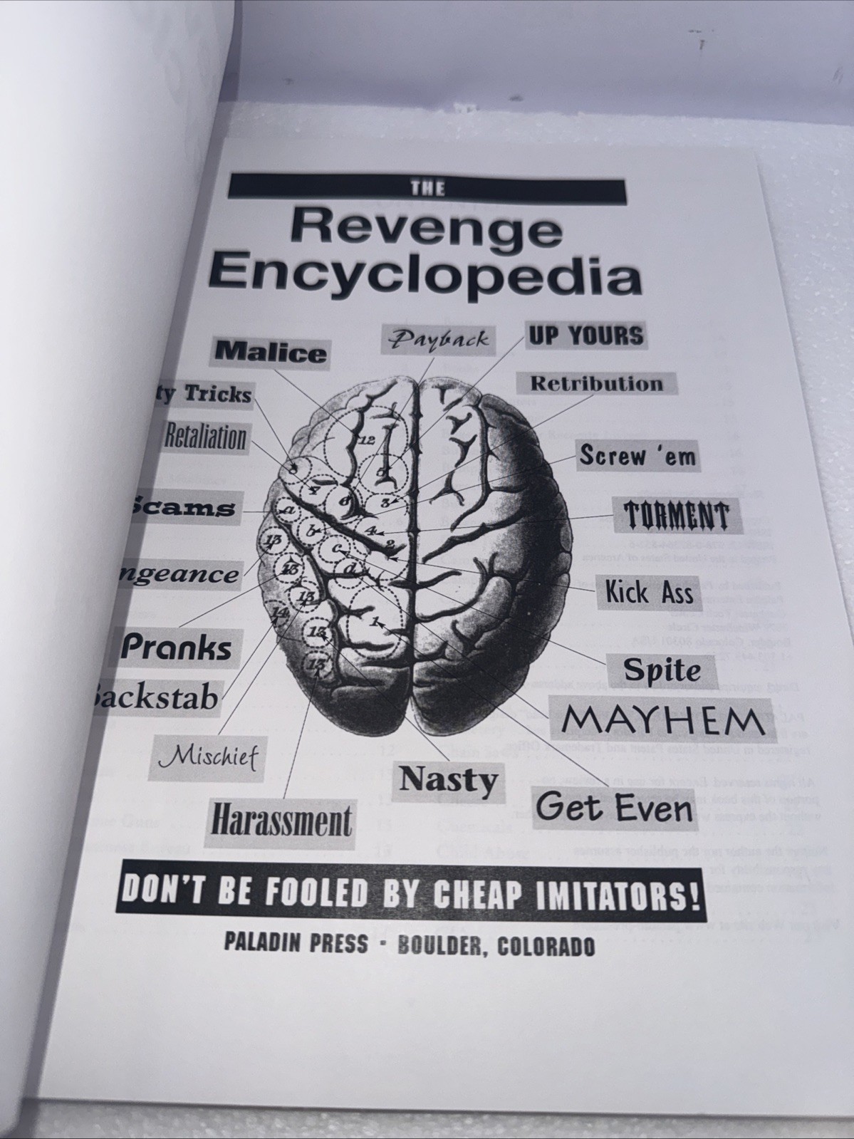 Revenge Encyclopedia by Paladin Press (1995, Trade Paperback) wit and wisdom