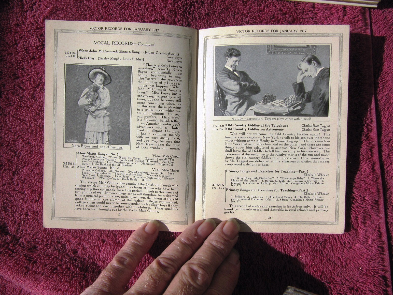 1917 Amelita Galli Curci DEBUT New VICTOR RECORDS Jan Victrola Supplemen CATALOG