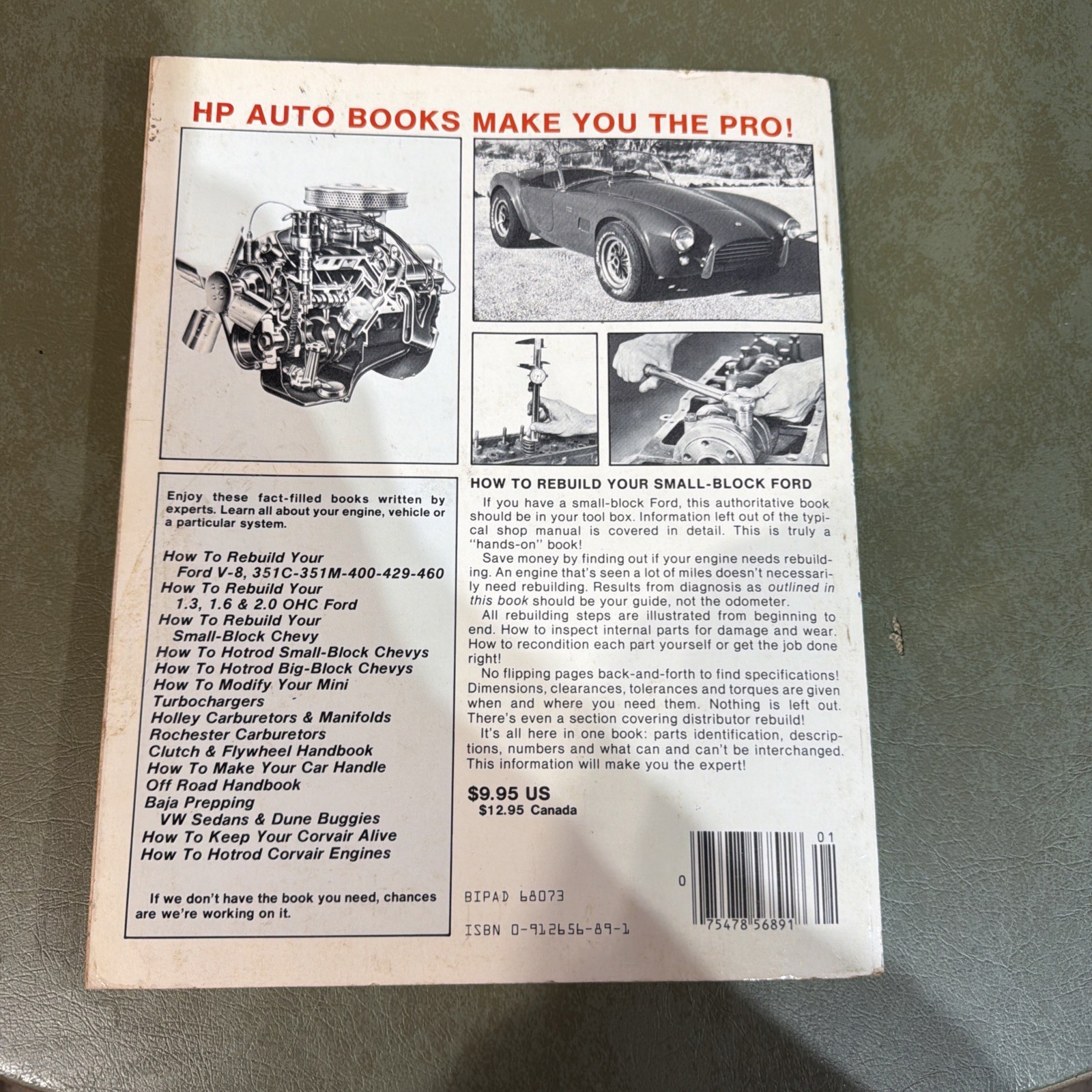 How To Rebuild Your Small-Block Ford By Tom Monroe of HPBooks 221CC to 351W