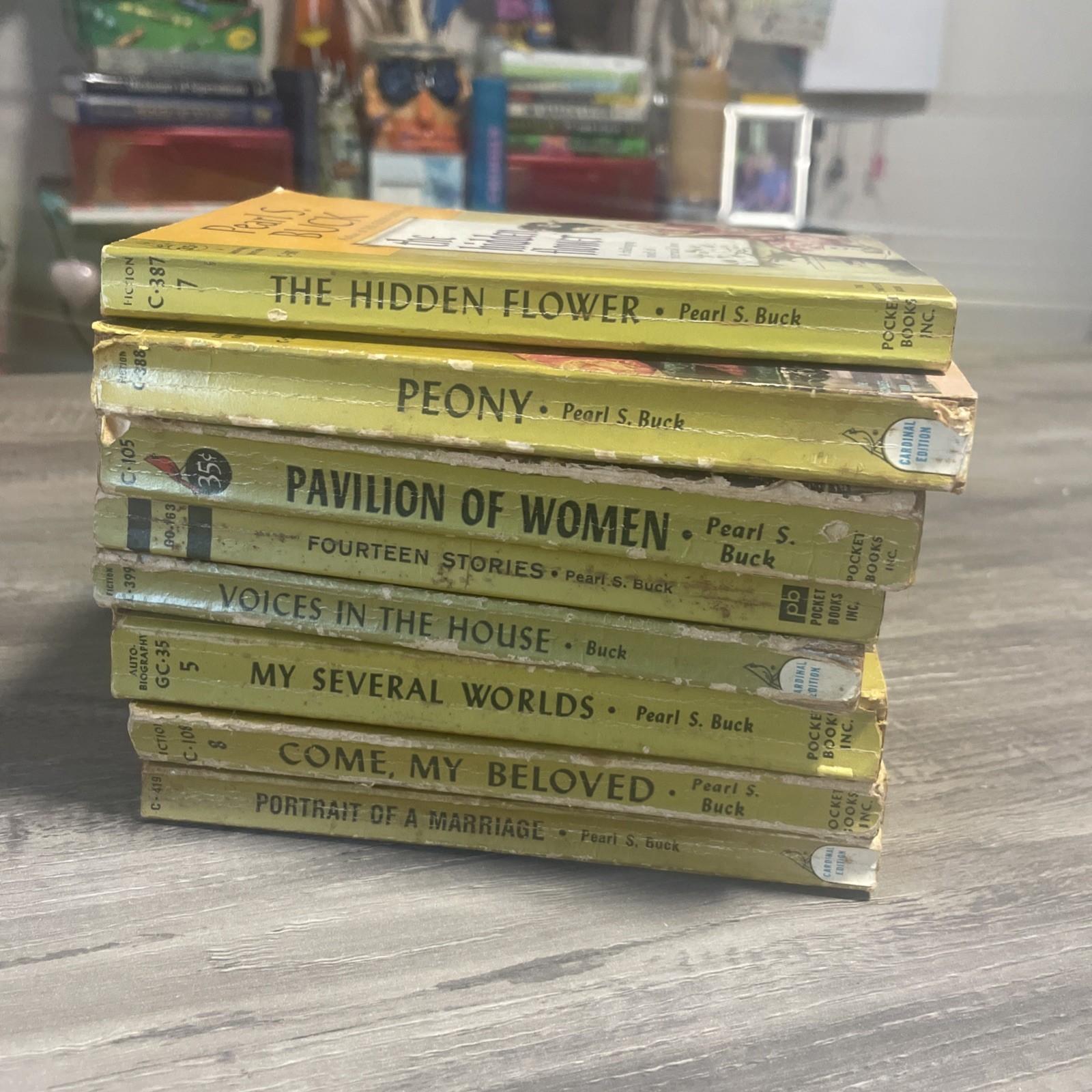 Pearl S. Buck Paperback Book Lot 8 Pocket Books Vintage early 1960s