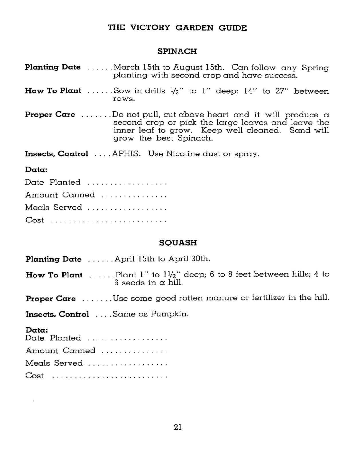 1944 The Victory Garden Guide 27 Page